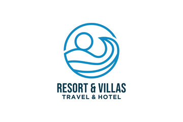 Traveling logo icon design illustration