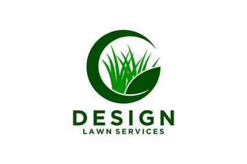 Green Grass Logo Nature Plant