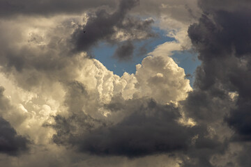beautiful clouds in blue sky