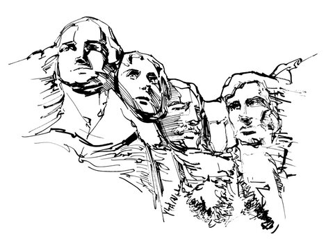 ラシュモア山の歴代大統領の彫刻記念碑