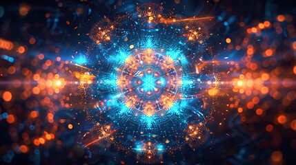 Obraz premium Abstract concepts of technological particles