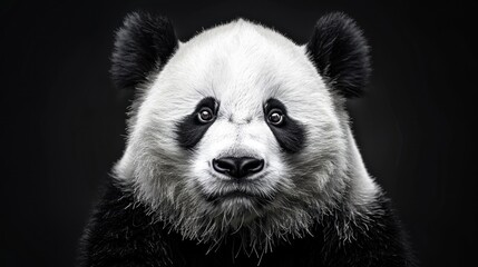 Fototapeta premium Close-Up Portrait of a Curious Panda