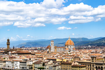 Fototapeta premium Florence Italy Landscape with Duomo Santa Maria Del Fiore