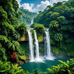 Naklejka premium waterfall in plitvice national park