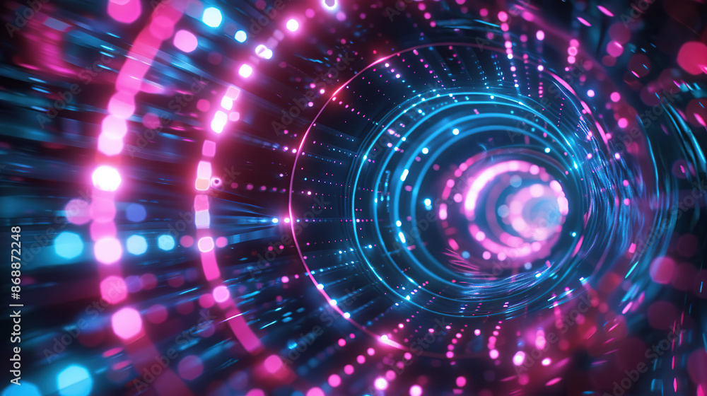 Poster abstract concepts of technological particles