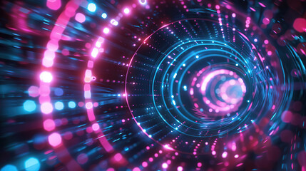 Obraz premium Abstract concepts of technological particles