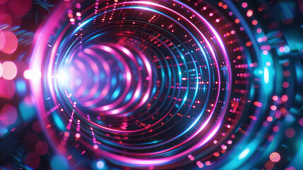 Obraz premium Abstract concepts of technological particles
