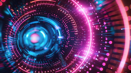 Obraz premium Abstract concepts of technological particles