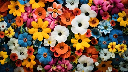 colorful flowers in the market