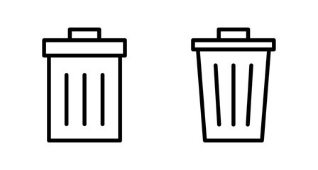 Trash icon vector isolated on white background. trash can icon. Delete icon vector