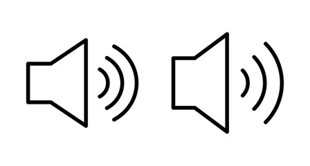 Speaker icon vector isolated on white background. Volume icon. Loudspeaker icon vector. Audio. Sound