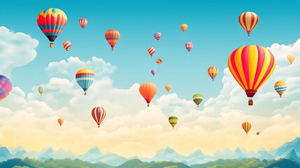 hot air balloons in sky