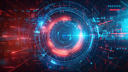 Obraz premium Abstract concepts of technological particles