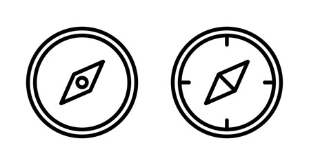 Compass icon vector isolated on white background. Compass vector icon