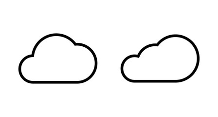 Cloud icon vector isolated on white background. cloud computing icon