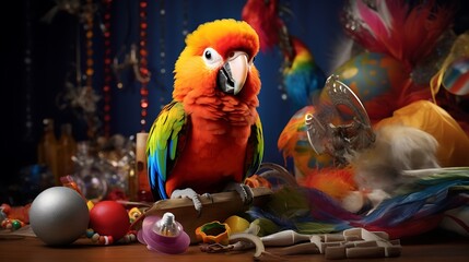 parrot on a branch