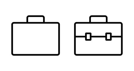 Briefcase icon vector isolated on white background. Briefcase vector icon
