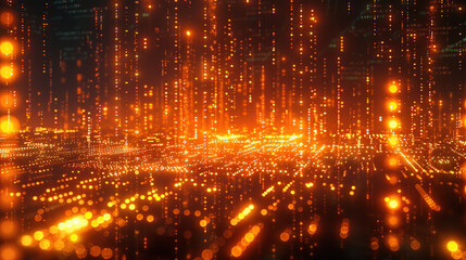 Obraz premium Abstract concepts of technological particles