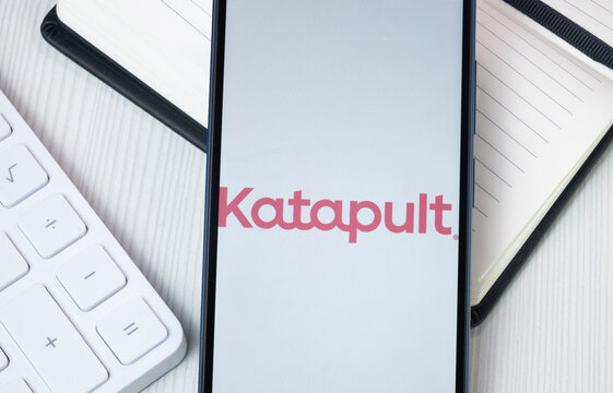 New York, USA - 30 June 2024: Katapult Holdings Logo on Phone Screen, Company Icon