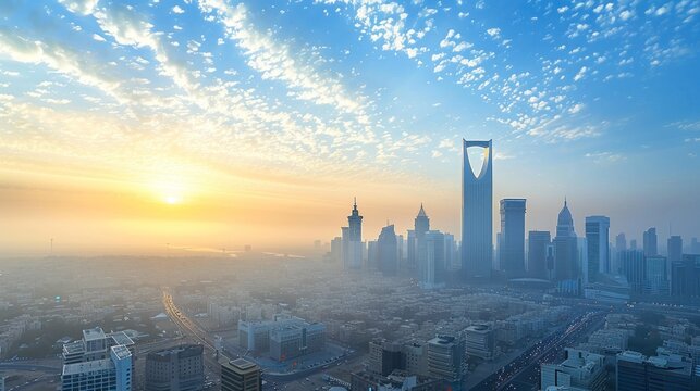 Sunrise Over Riyadh, Saudi Arabia