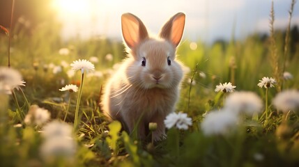 Fototapeta premium rabbit in the grass