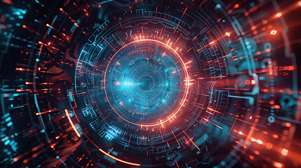 Obraz premium Abstract concepts of technological particles