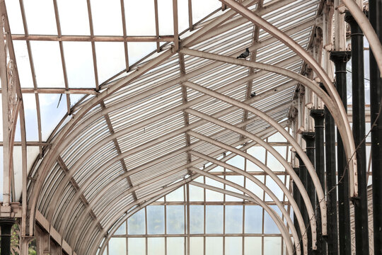 Glass house in Lalbagh botanical gardens in Bangalore city, India.