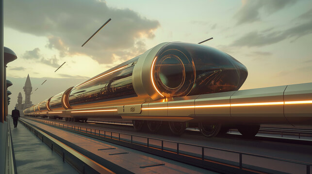 high speed bullet train based on hyper loop system 