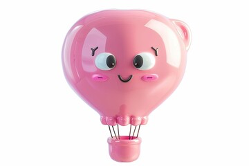 Hot air balloon shaped funny character