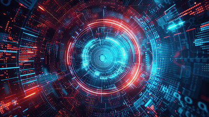 Fototapeta premium Abstract concepts of technological particles