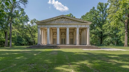 Fototapeta premium Historic Building Restoration Plans Care and Restoration of Neoclassical Architecture 