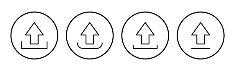 Upload icon set. load data symbol