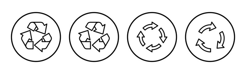 Recycle icon set. Recycling vector icon.