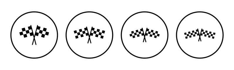 Racing flag icon set. race flag icon.Checkered racing flag icon