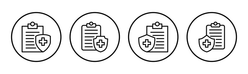 Medical insurance icon set. health insurance icon