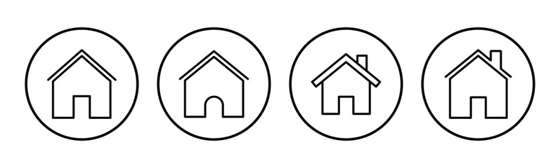 House icon set. Home icon vector