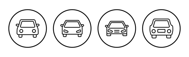 Car icon set. car vector icon. small sedan