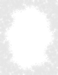 snowflake winter border frame isolated on transparent background  illustration
