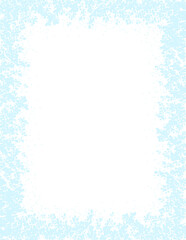 Fototapeta premium Ice Frozen Frame, crystal Snowflake Border