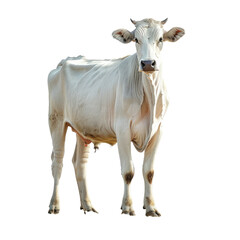 Fototapeta premium A Cow isolated on a transparent background for web banner