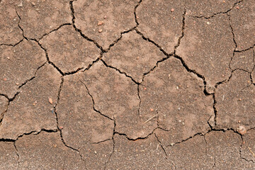 Wall texture soil dry crack pattern of drought lack of water of nature brown old broken background.