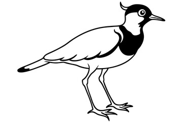 lapwing silhouette vector illustration