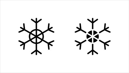 Snow icon set vector, snowflake icons vectors, on a white background.