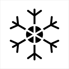 Obraz premium Snow icon vector, snowflake icon vector, on a white background.