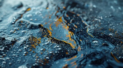 A body of water with a lot of bubbles and foam