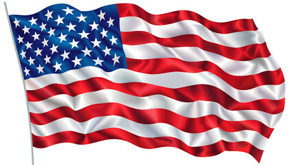 Obraz premium Vibrant American Flag Waves in Vector Art