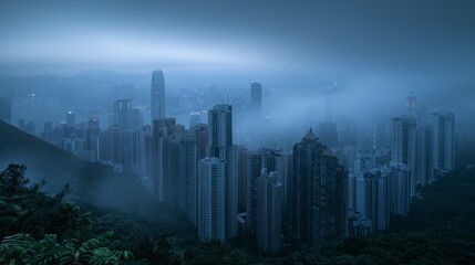 Fototapeta premium Magnificent City Landscape with Iconic Skyscrapers 