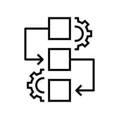 Intuitive process with modern oval gear wheel or carry out design elements, concept of problem solving mechanism.