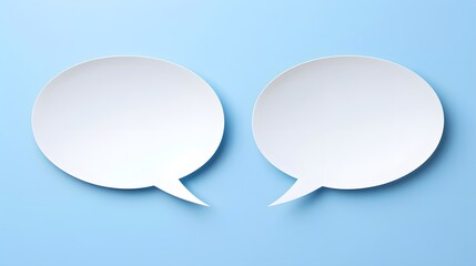 blank white bubble chat 