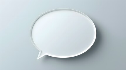 blank white bubble chat 